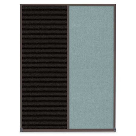 United Visual Products Single Door Radius Plus Corkboard, 24"X UV8001PLUS-WHITE-RUBBER